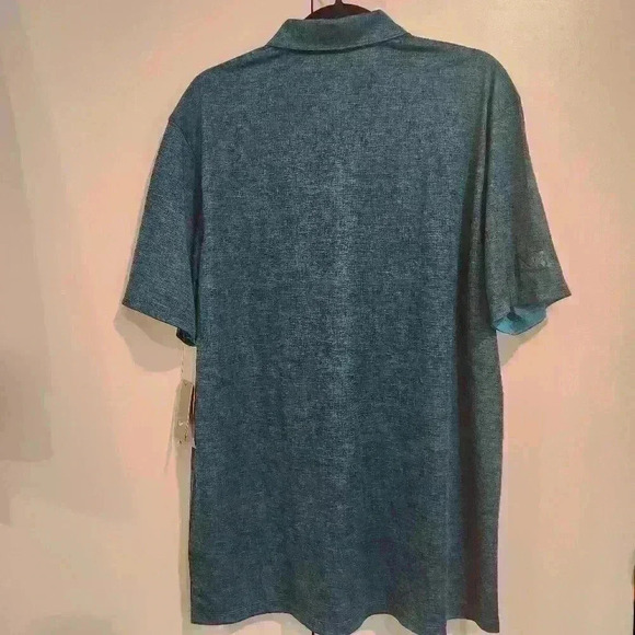 SOLD! Nike Golf Dri-Fit Stay-Cool Short Sleeve Crosshatch Polo Shirt Navy" - Picture 7 of 16